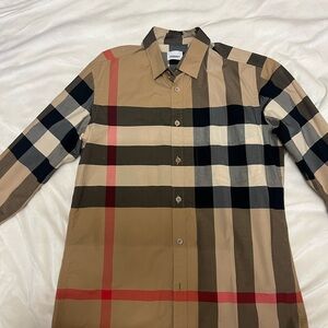 Burberry Multicolor Check Long Sleeve Shirt